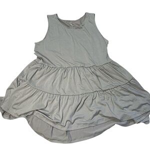 Women’s lularoe Eliana Sleeveless Grey Tiered Top